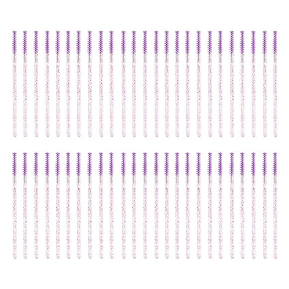 Makeup Disposable Eyelash Brush Purplish Red 50 Pcs - Picture 1 of 5